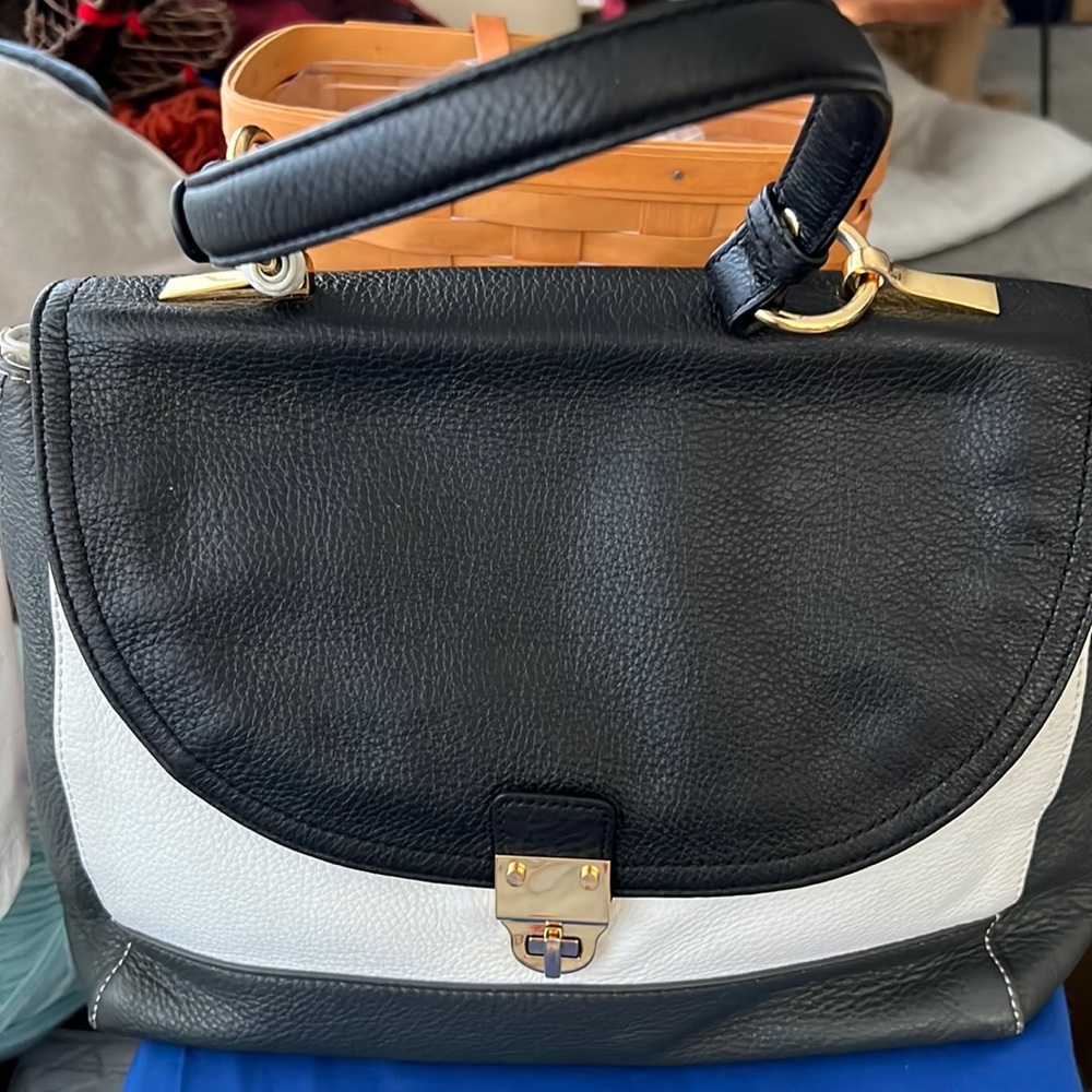 Badgley Mischka Color Block Satchel - image 1